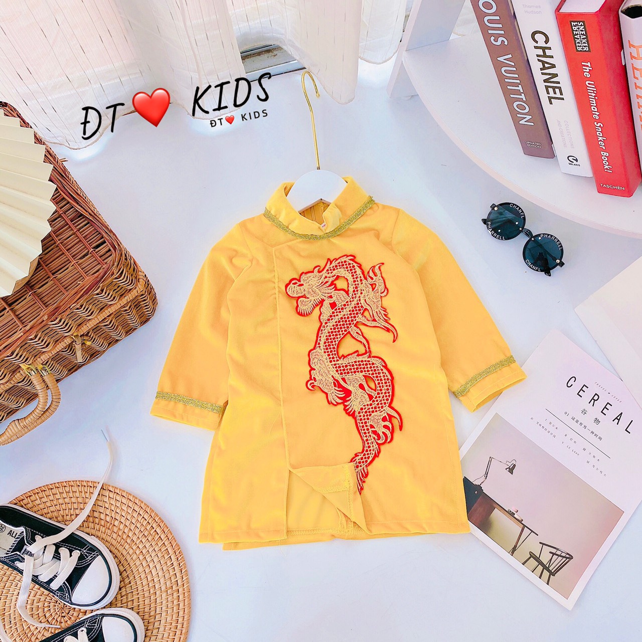 Áo dài Tết cho bé trai và bé gái