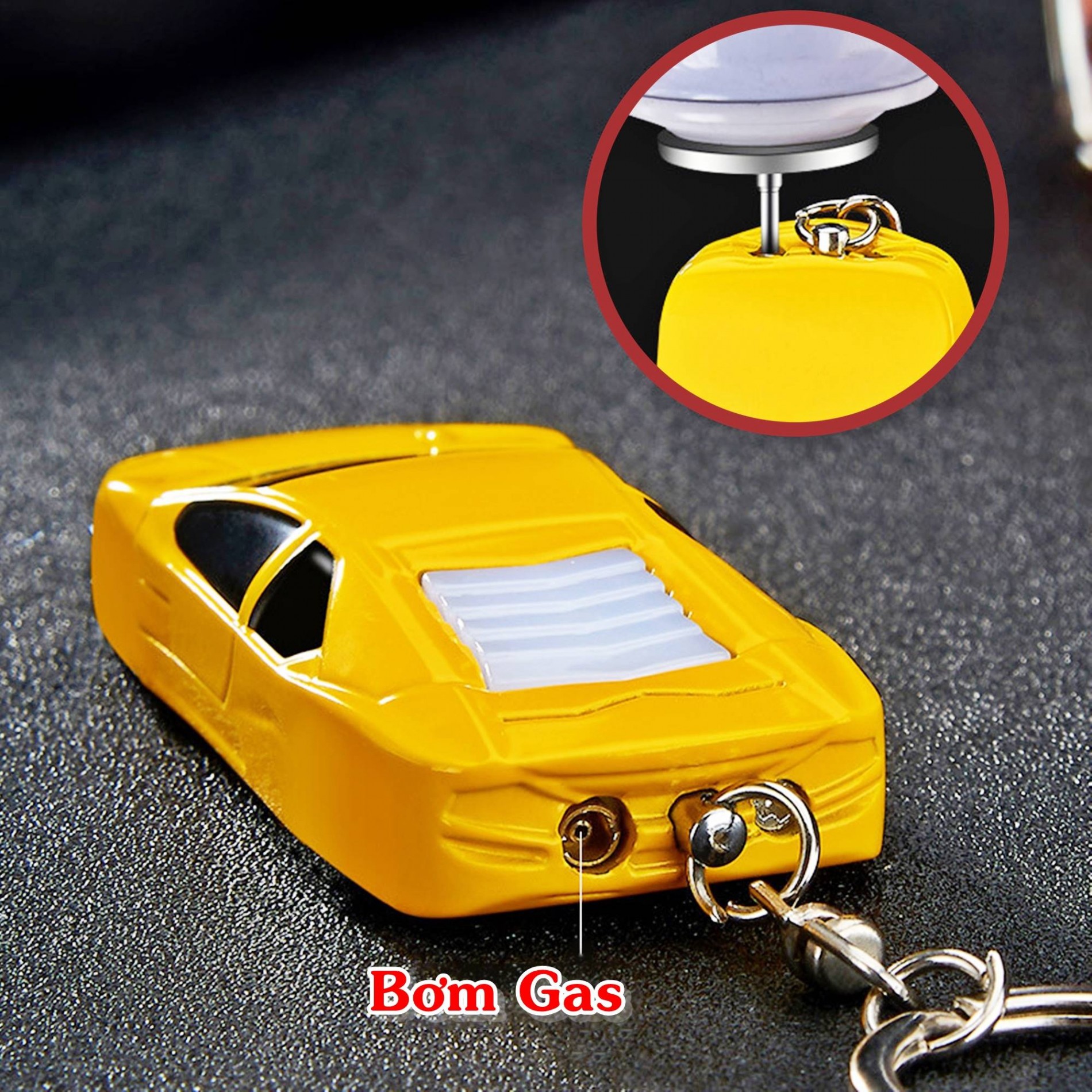 BẬT LỬA KHÈ - MÓC KHÓA HÌNH CHIẾC XE HƠI (CÓ ĐÈN) - (XÀI GAS)