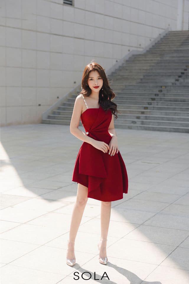 Đầm chéo vai dây siêu sang chảnh