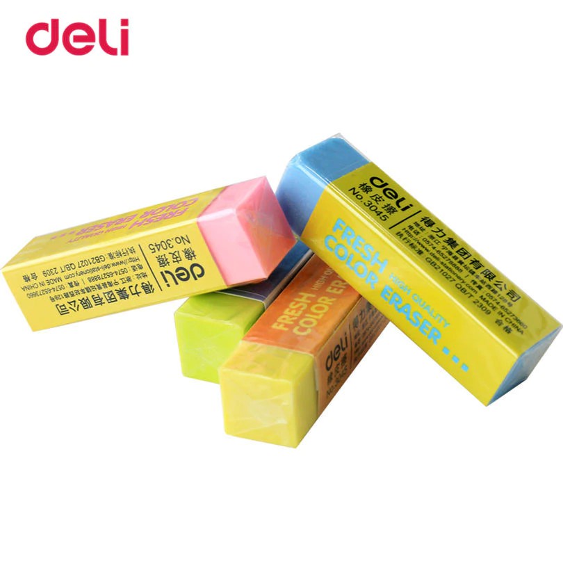 6 cục gôm tẩy màu Deli 3045