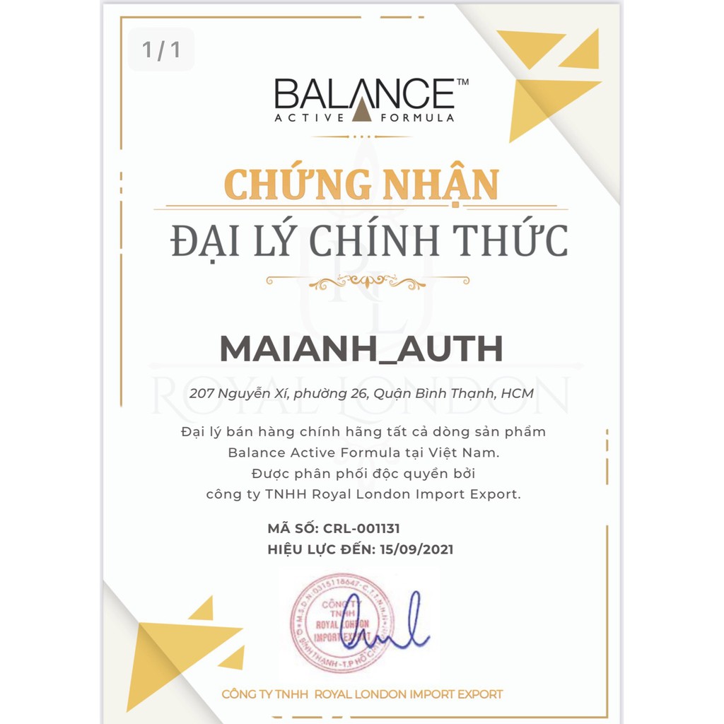 Serum Trắng Da Balance Active Formula Vitamin C Brightening 30ml