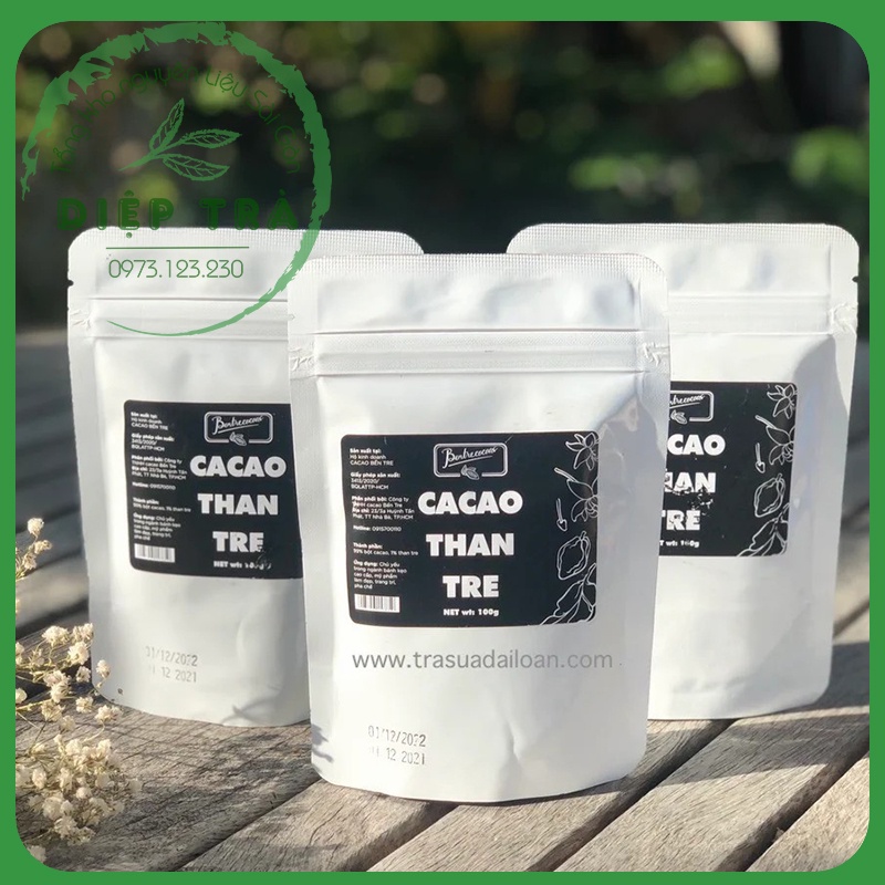 Bột cacao than tre nguyên chất Cacaobentre 100gr
