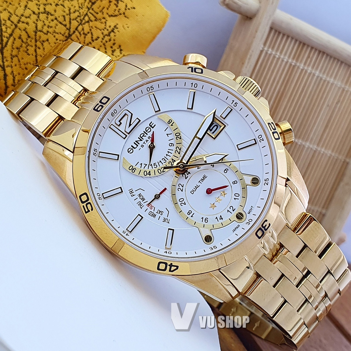 Thông tin chi tiết Đồng hồ nam SUNRISE 1172SA Dual time Chính hãng