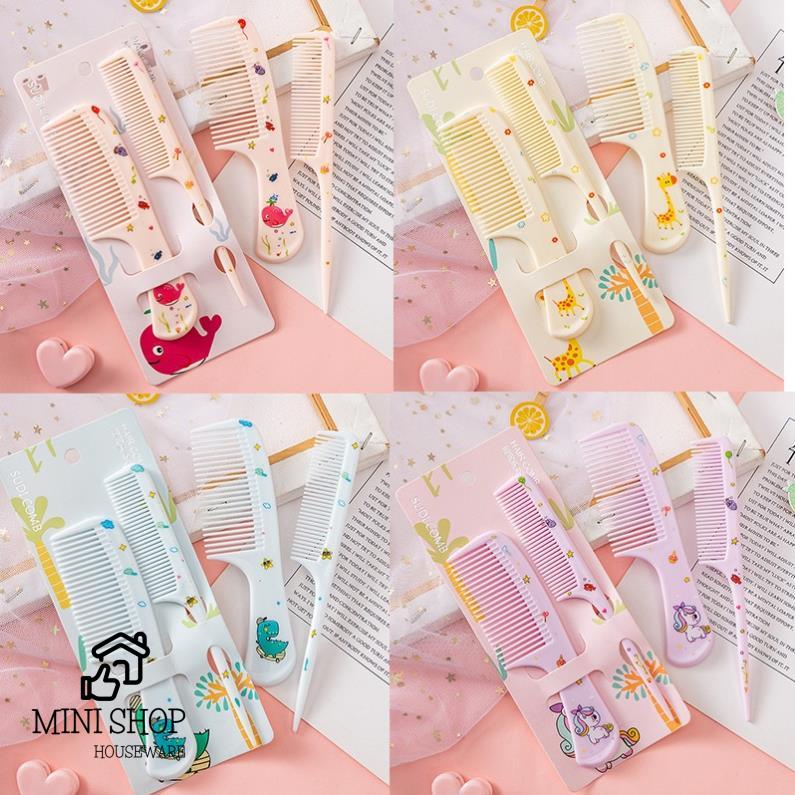 Combo 2 Lược Chải Tóc Họa Tiết Cute Dễ Thương