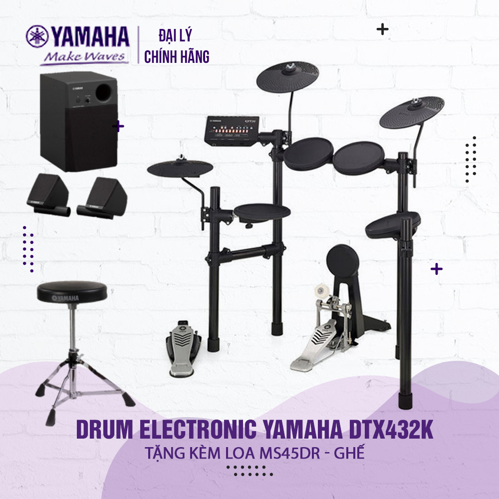 >> BÁO GIÁ LOA YAMAHA DBR10 (700W) - HÀNG CHÍNH HÃNG | Shopee Lazada Sendo Tiki mới nhất 132 Bộ trống điện tử Yamaha DTX432K - Hàng chính hãng Yamaha phân phối ( Tặng bộ loa và ghế Yamaha + Bảo hành 12 tháng )