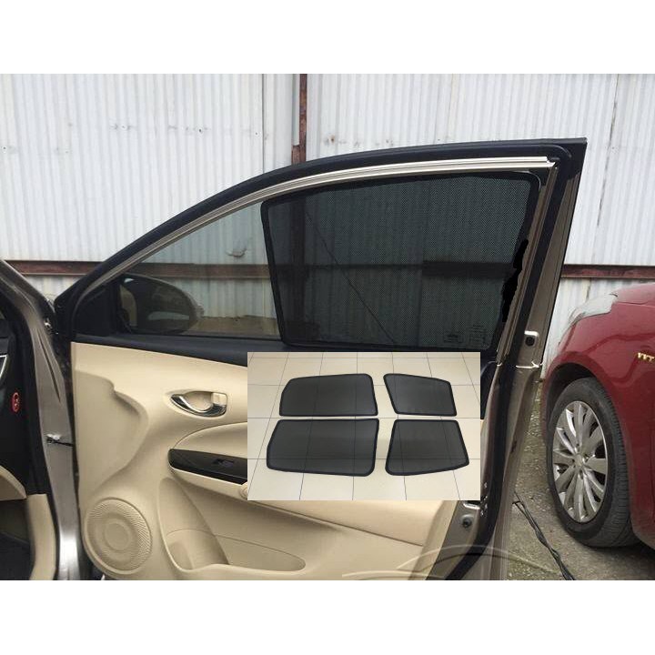 Che nắng nam châm xe Toyota Vios 2019-2020-2021, tấm che nắng, bộ 4 rèm che nắng kính sườn dành cho xe Toyota vios 2019 đến 2021, loại 1 dày dặn, nam châm cực hút, thiết kế chuẩn form xe, lắp đặt đơn giản, chắn nắng hiệu quả