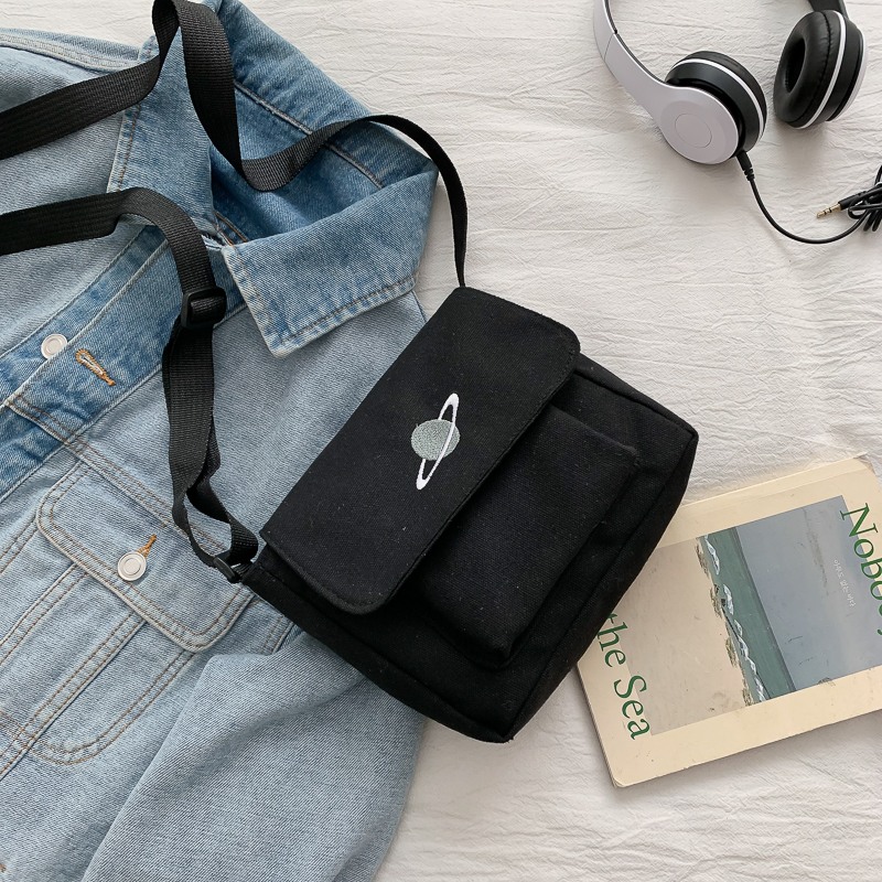 Túi đeo chéo Ulzzang nam nữ vải canvas đi chơi thời trang Hàn Quốc