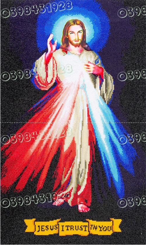 Tranh đính đá abc lòng thương xót của chúa lg1359 , df2636 kt:60x95cm
