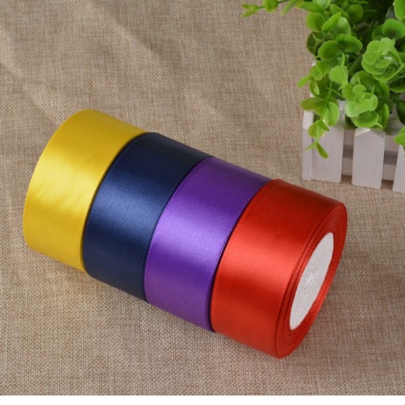 Cuộn ruy băng lụa bản rộng 5cm đủ màu sắc đẹp