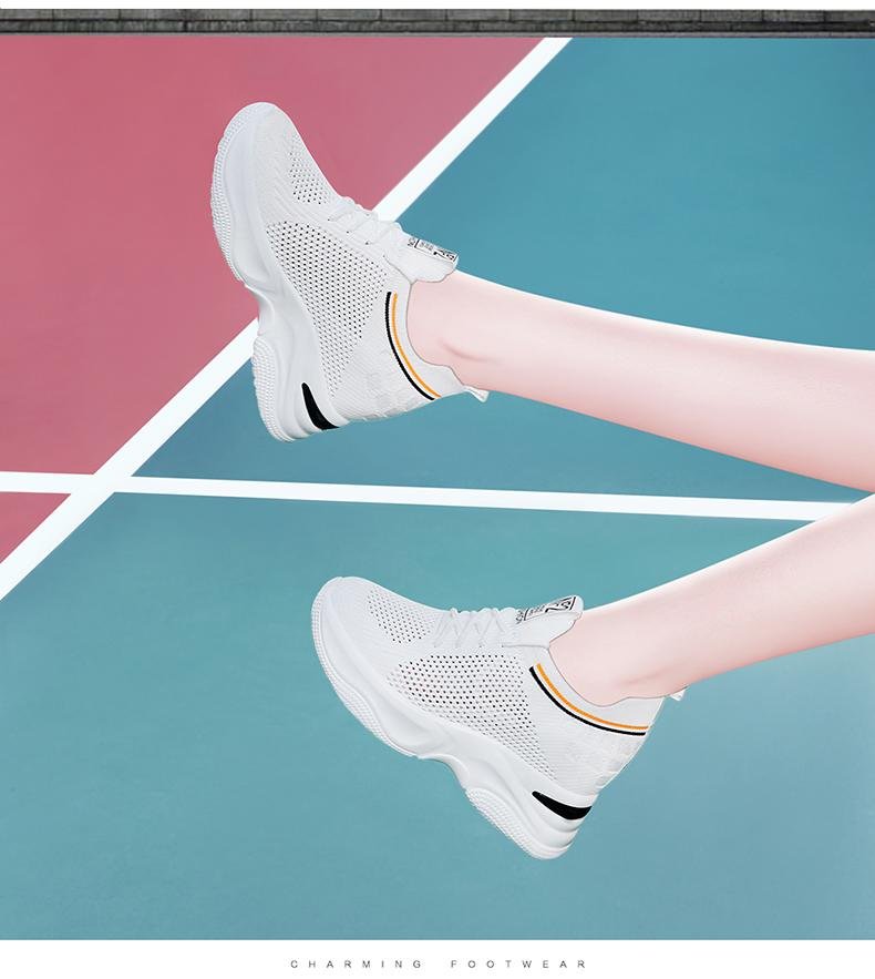 GIÀY THỂ THAO ĐỘN  ĐẾ  7P PHA LƯỚI CỔ PHA CHUN ÔM NHẸ CHÂN