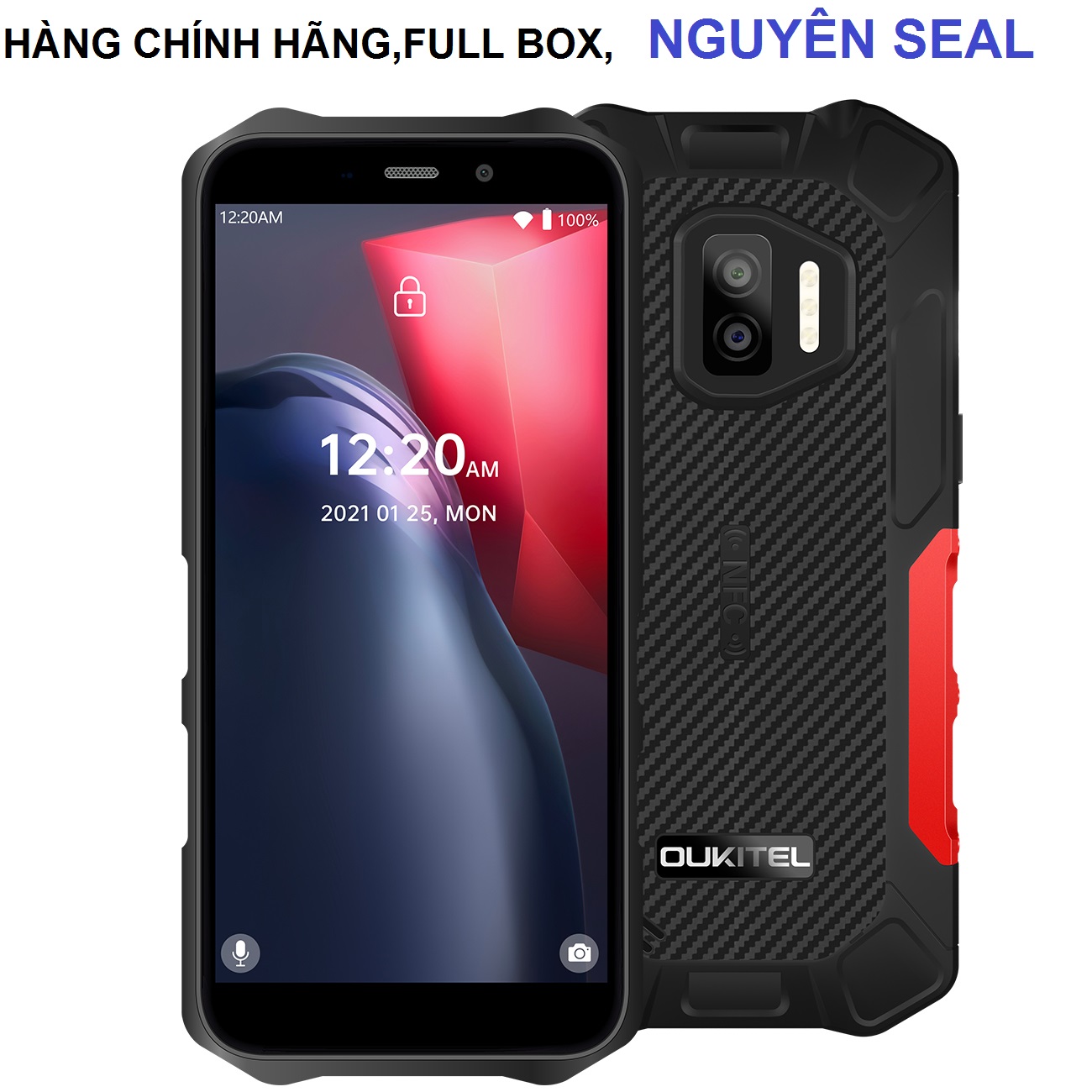 Điện thoại Oukitel  WP12 Pro (Ram 4Gb,Rom 64Gb,8 nhân ,chống nước,chống va đập,pin 4.000mAh)