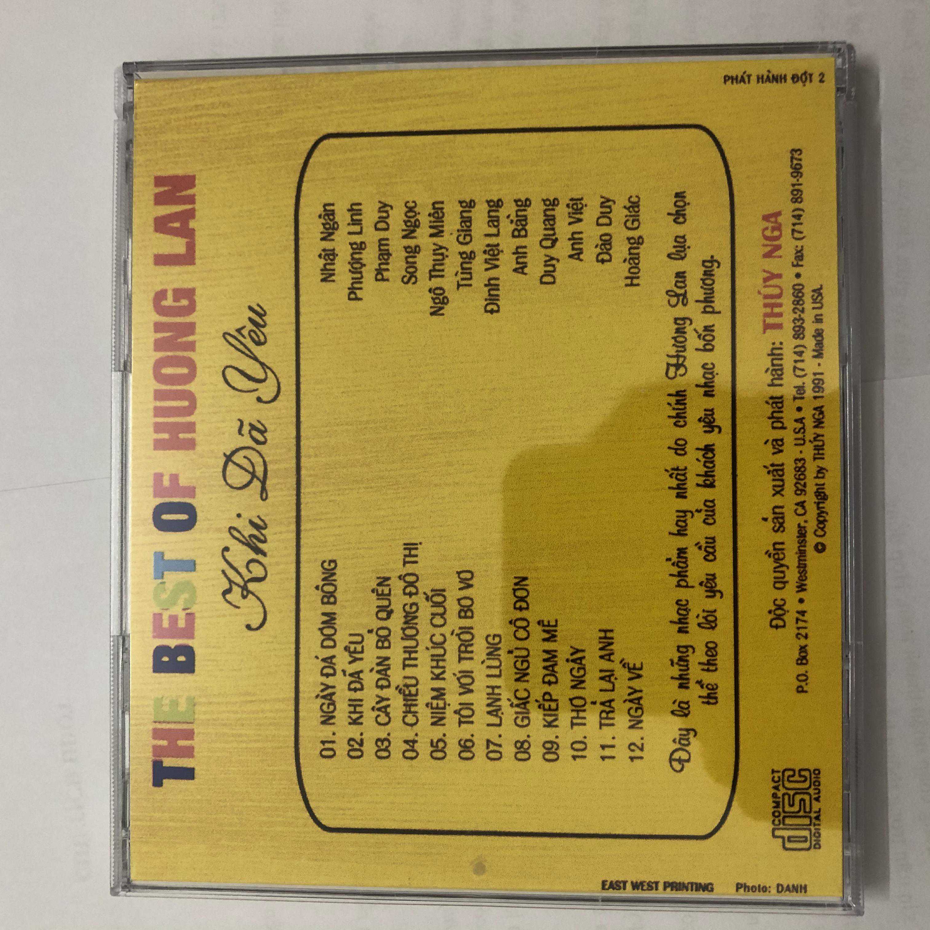 [HCM]Thúy Nga CD : The Best Hương Lan - Khi Đã Yêu