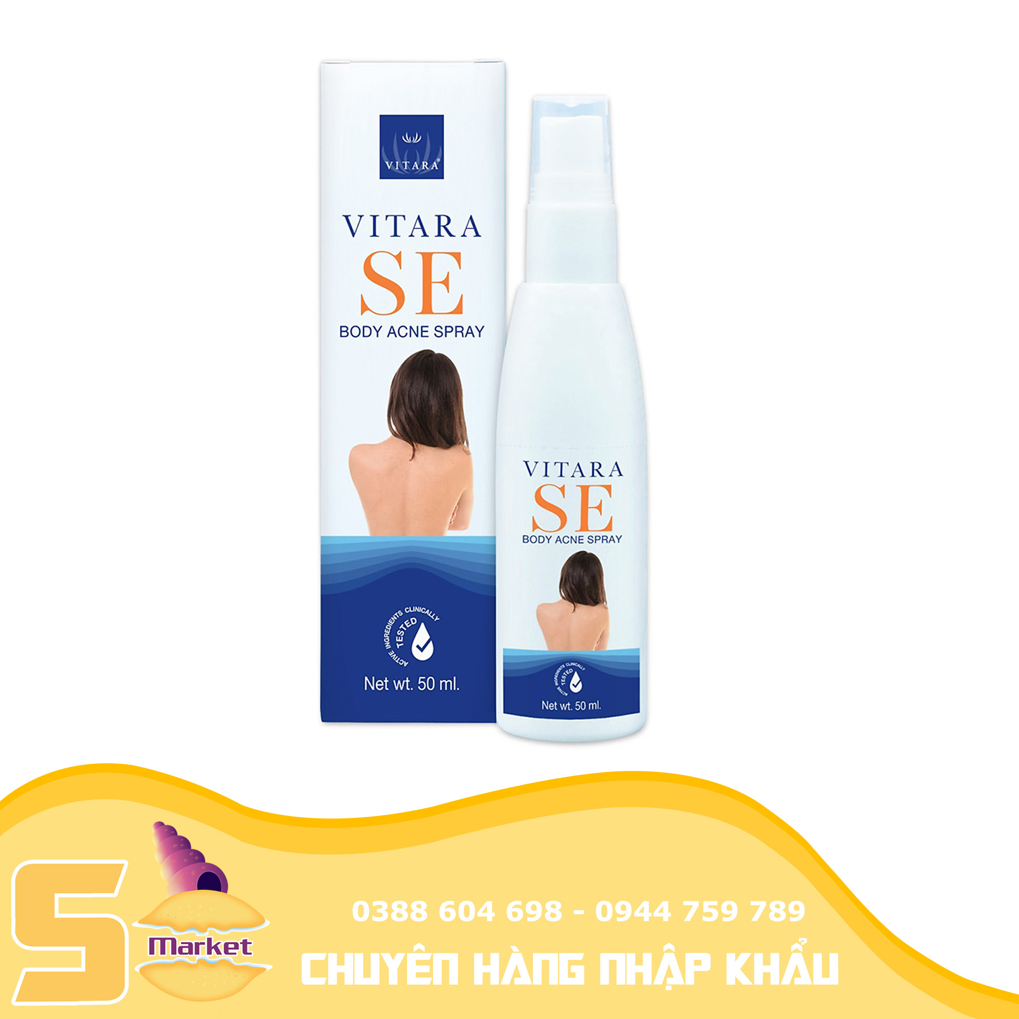 Xịt mụn lưng và ngực Vitara SE Body Acne Spray Thái Lan【Sò Market】