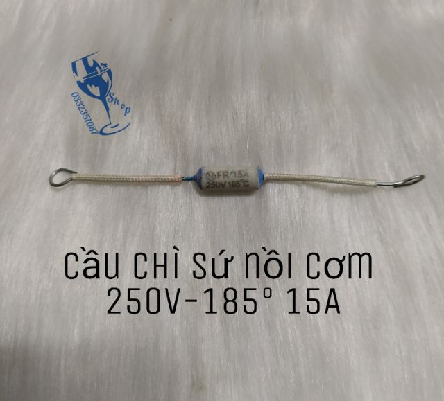 Combo 5 chiếc cầu chì sứ nồi cơm 15A 185° /250v