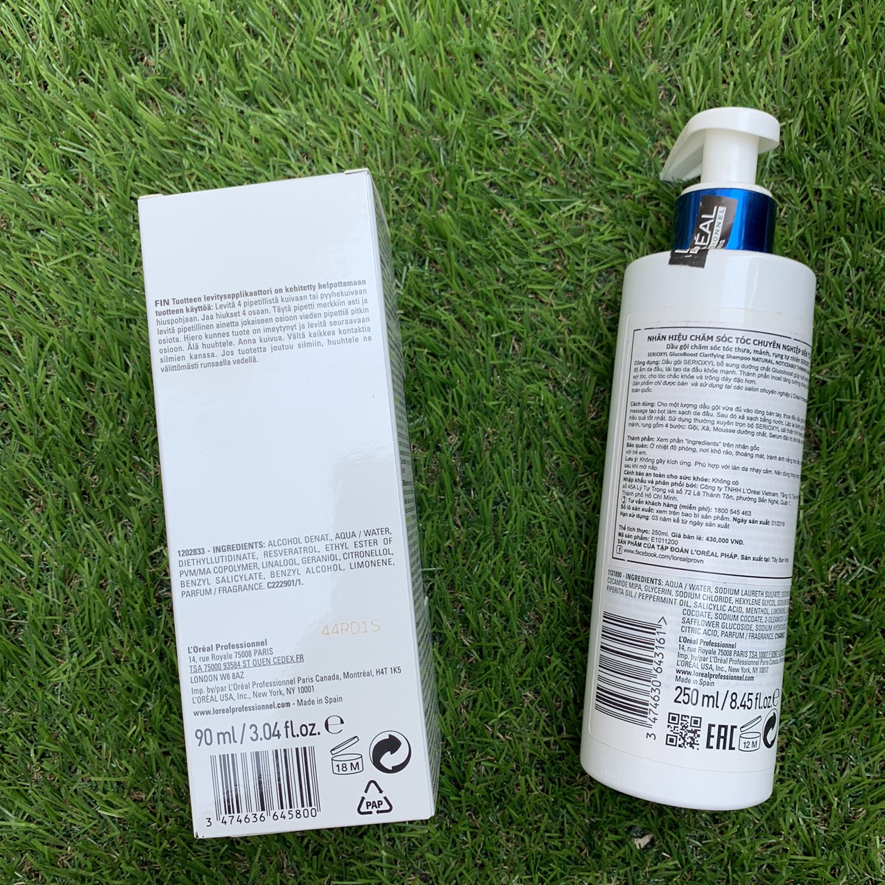 Dầu gội và tinh chất Loreal Serioxyl ngăn rụng và kích thích mọc tóc 250ml