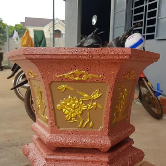 khuôn đúc chậu cảnh lục giác 31 (khuôn chậu ABS có lòng trong)
