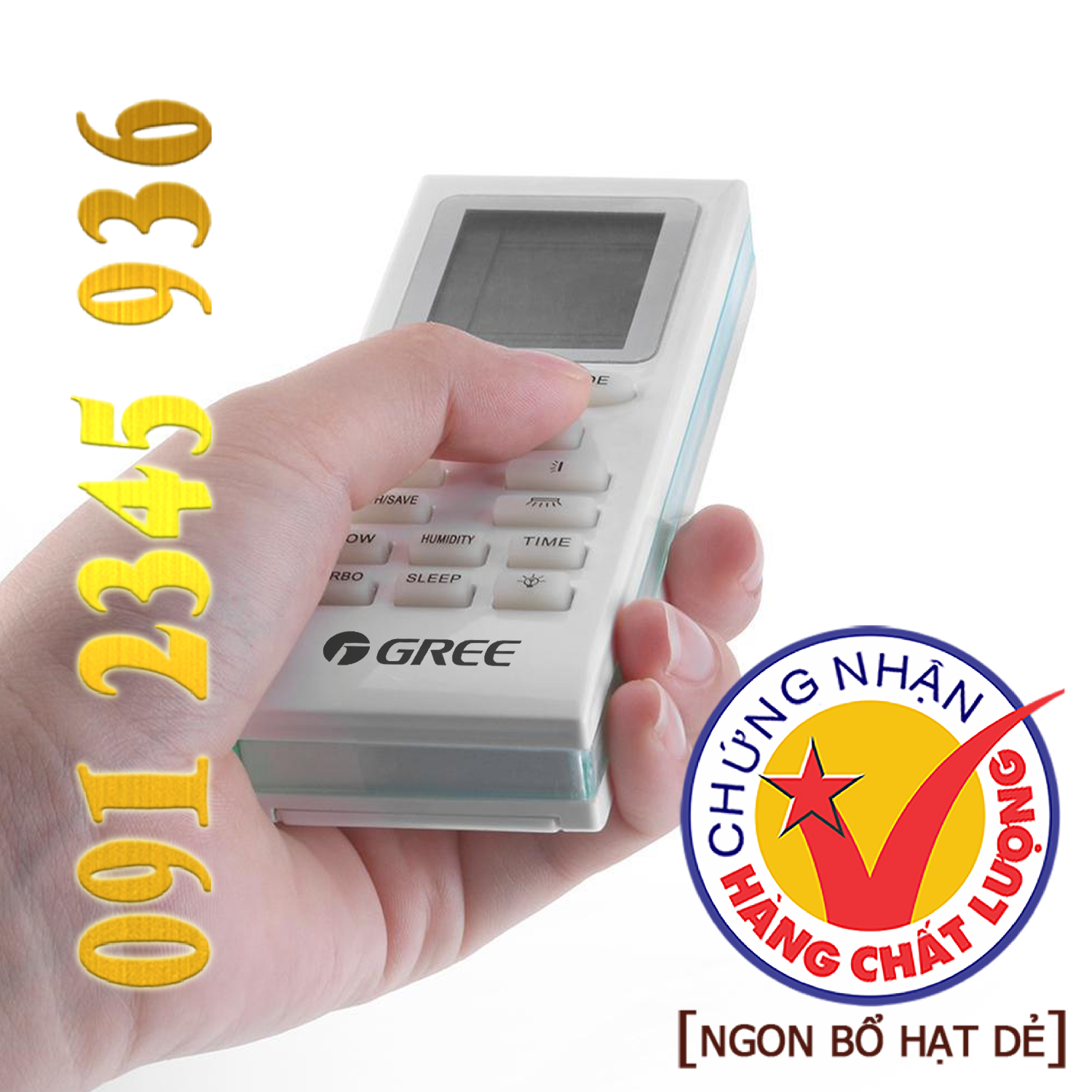 Điều khiển GREE [ĐA NĂNG] + [HÀNG ĐẸP] cho điều hòa. (Mẫu số 8)