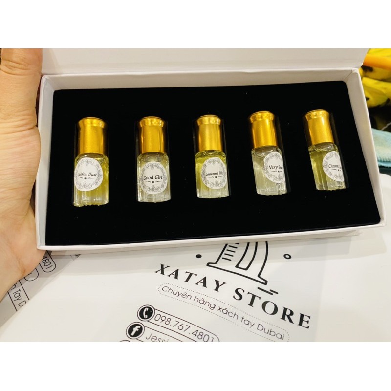 Nước hoa dubai Tinh Dầu Nước Hoa Dubai Chính Hãng Công Phượng Hoàng Đỏ set 20 lọ - Siêu Thơm Lưu Hương >24h trên tóc, vải