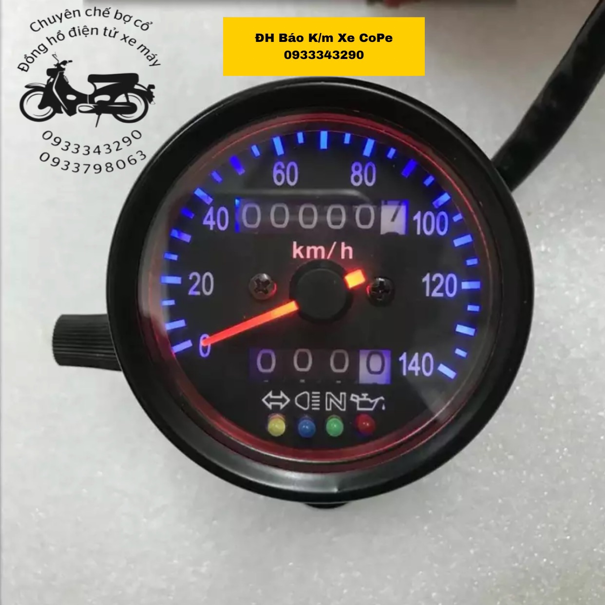 Đồng hồ báo k/m xe máy cope