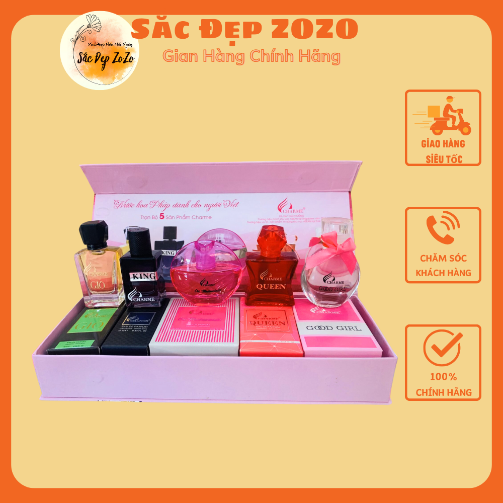 Bộ test nước hoa charme 30 mùi mẫu mới nhất