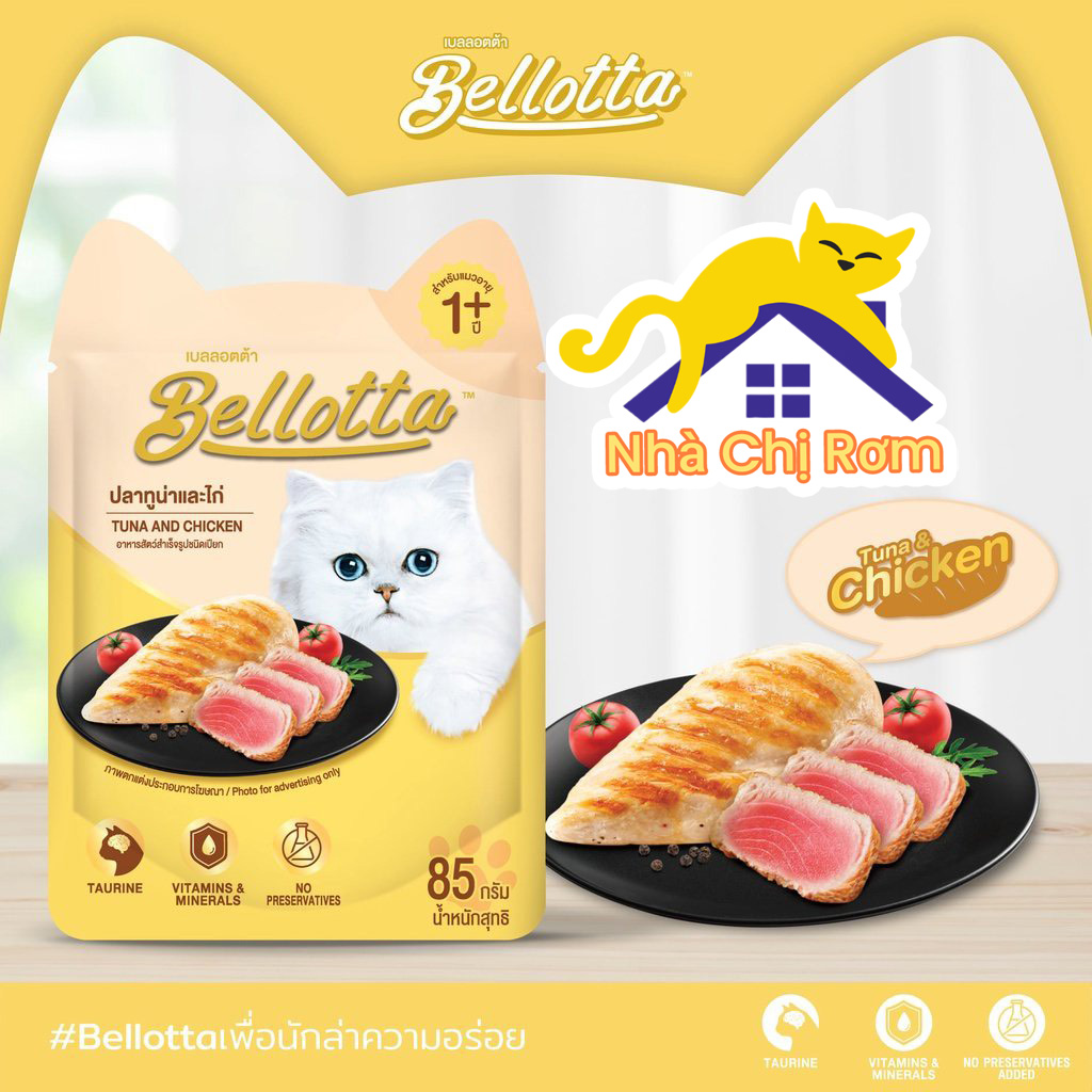 Pate Bellotta cho mèo gói 85g