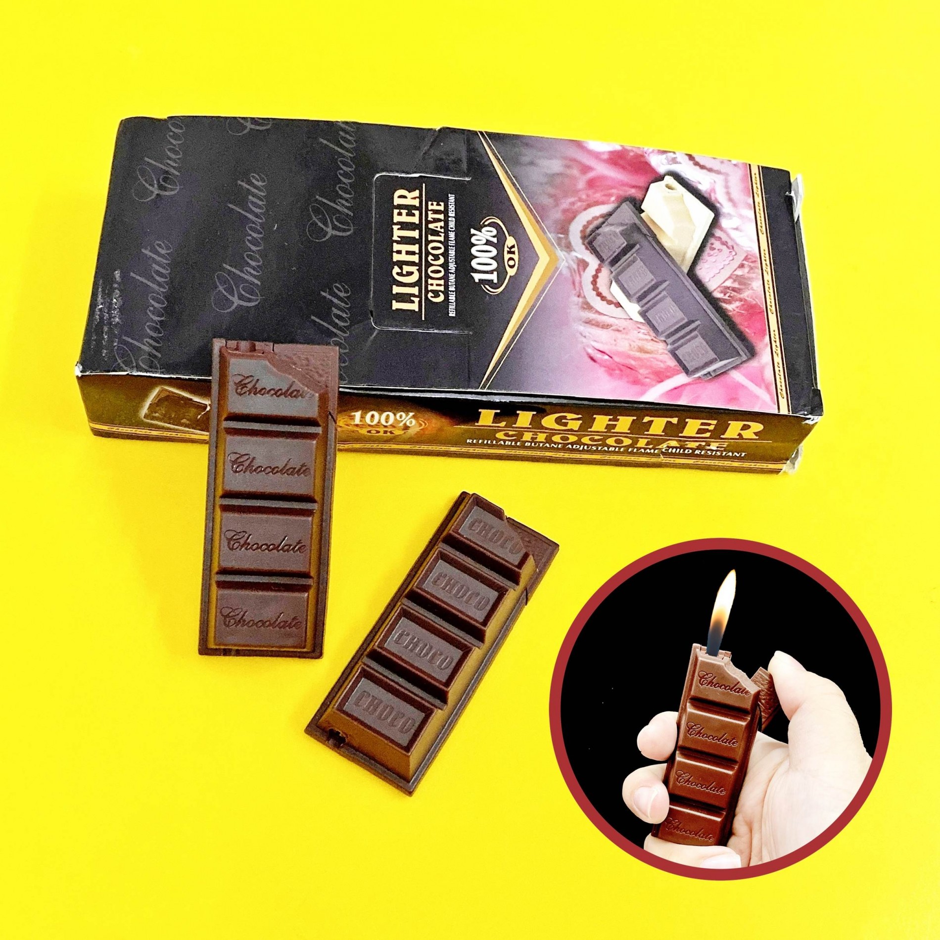 BẬT LỬA HÌNH THANH KẸO CHOCOLATE (SOCOLA) - (XÀI GAS)