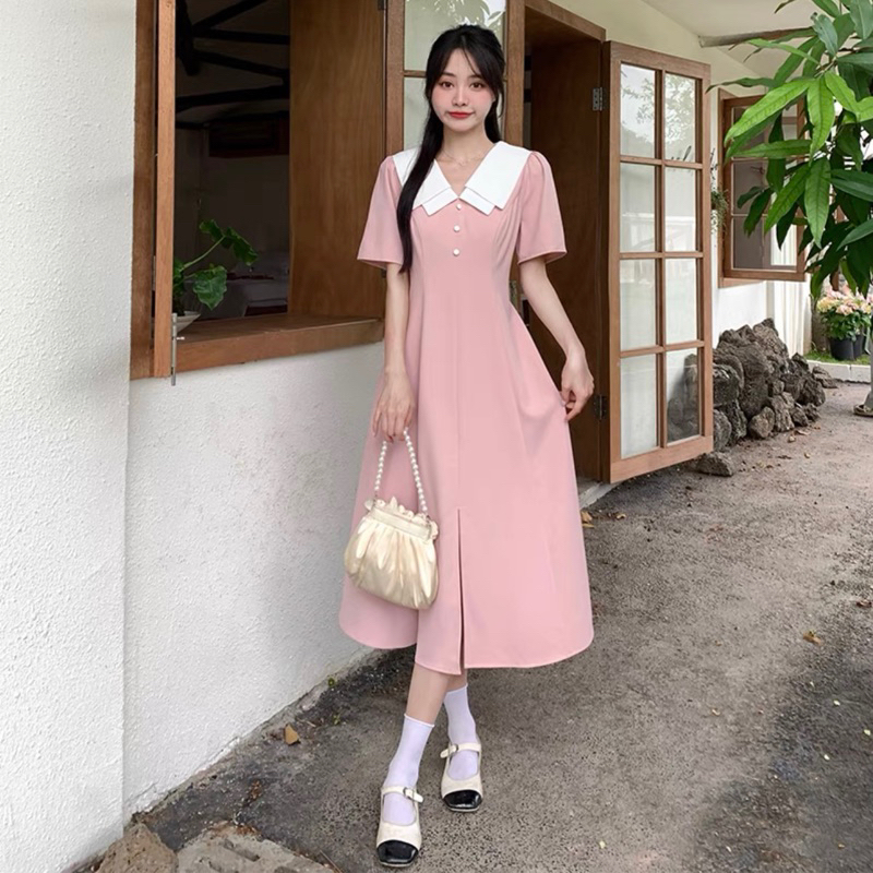 ĐẦM CỔ TRẮNG, NÚT NGỌC MS172