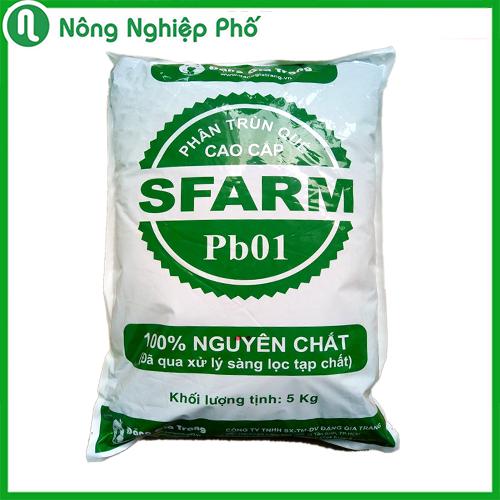 Phân trùn quế Sfarm dạng bột dùng cho rau sạch và hoa kiểng - Túi 5kg - Nông Nghiệp Phố