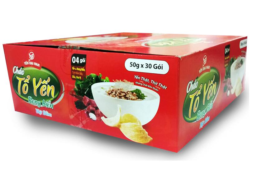 Thùng cháo tổ yến rong biển thịt bằm