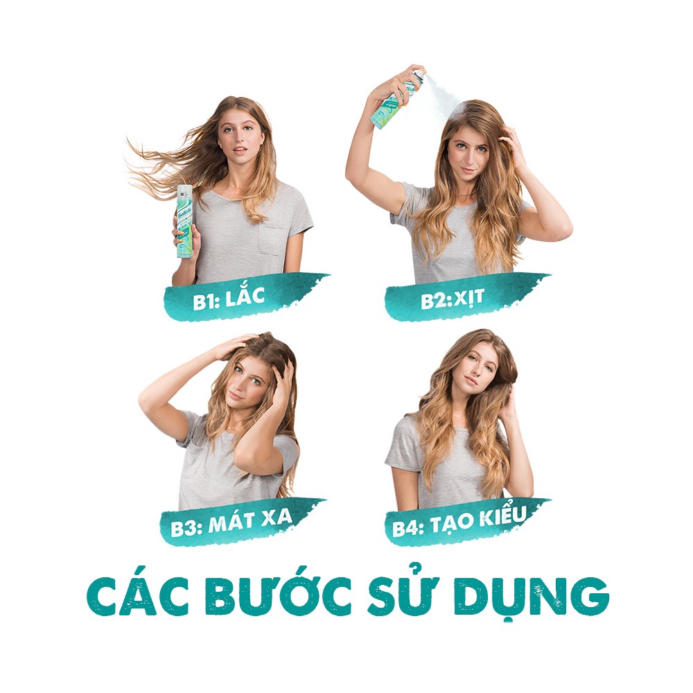 Dầu Gội Khô Batiste Dry Shampoo 200ml