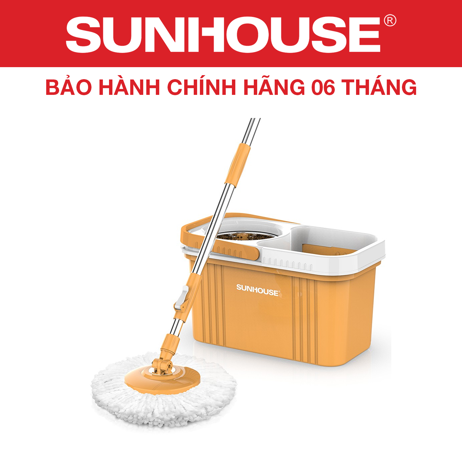 Bộ lau nhà xoay 360 độ SUNHOUSE KS-CL350PO - Bảo hành 6 tháng