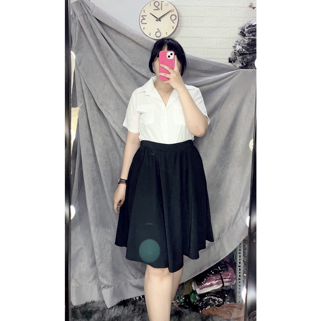 Chân váy xòe công sở nữ bigsize (Ảnh mẫu chụp tại shop)