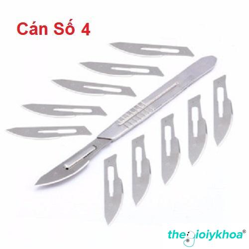 Cán dao mổ số 4 (Kèm 20 lưỡi dao mổ số 23) Thegioiykhoa