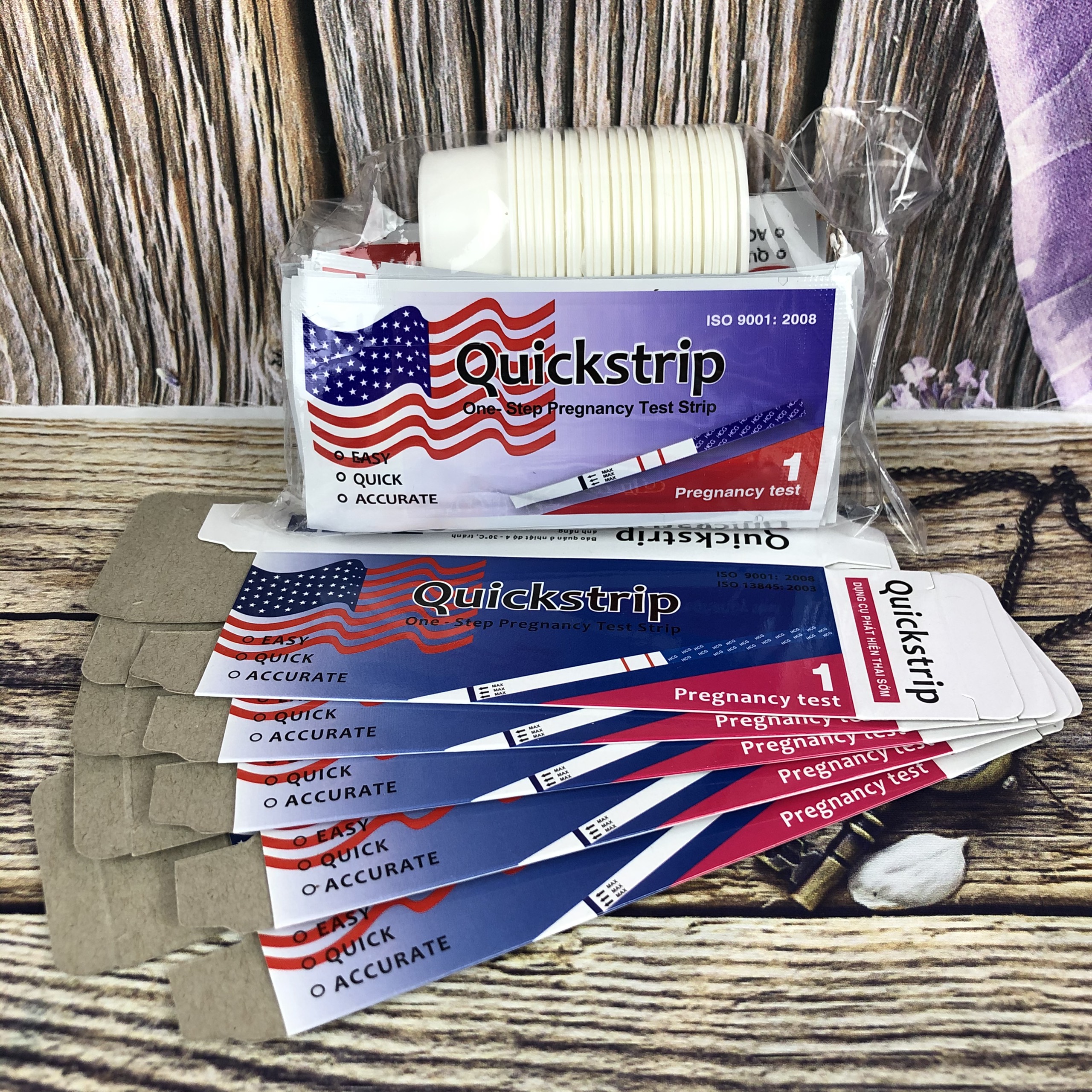 QUE THỬ THAI COMBO 16 QUE ( Que Quick Strip Lá Cờ )