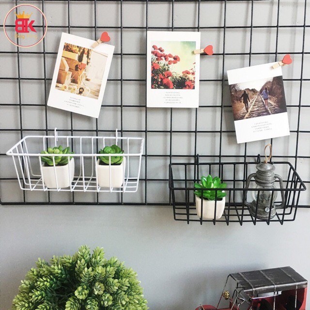 Giỏ Lưới,Khung Lưới- Decor trang trí nhiều mẫu mã đa dạng (Tặng kèm đinh treo lưới)