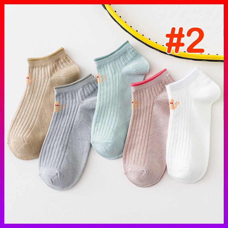 Set 5 Đôi Vớ ngắn nữ Mèo con Chibi - NHShop