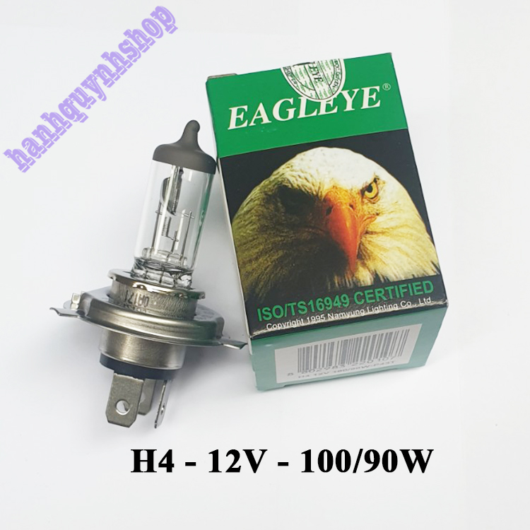 Bóng Đèn H4 Halogen 12V 100/90W Con Cú EAGLEYE Loại 1