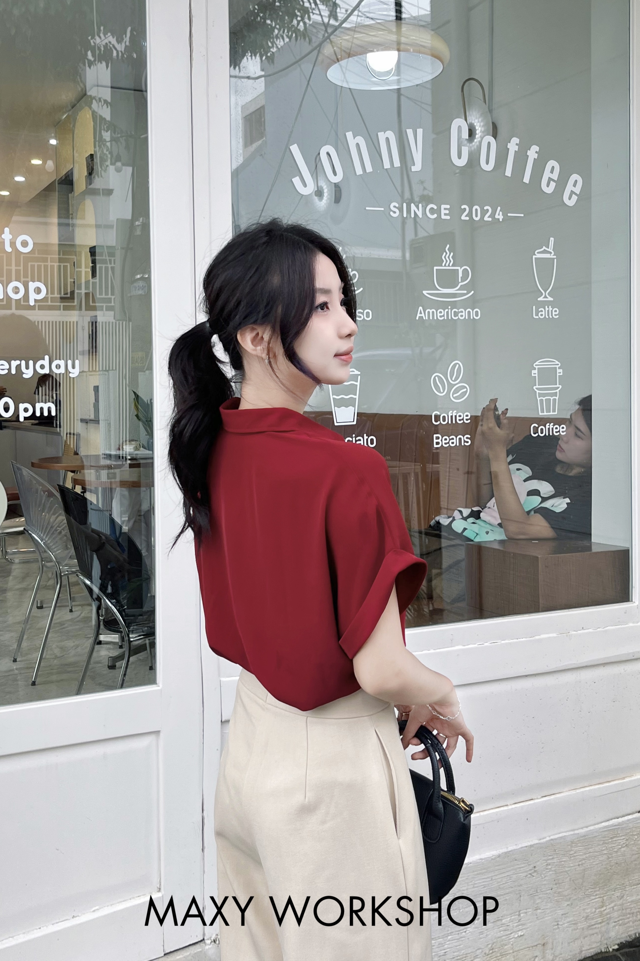 Áo sơ mi ngắn tay cánh dơi sleeve shirt Maxy Workshop
