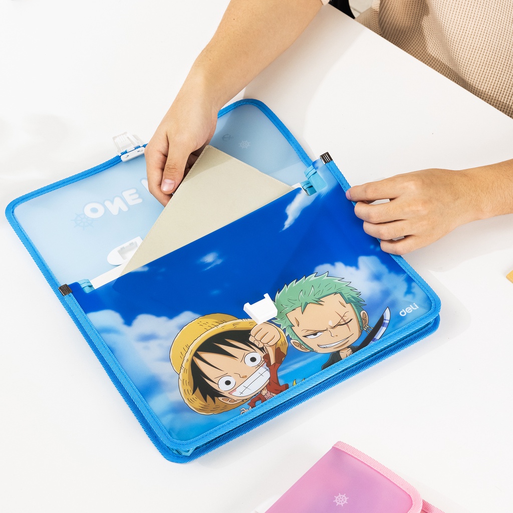 Cặp học sinh 2 ngăn One Piece F621 (Deli)