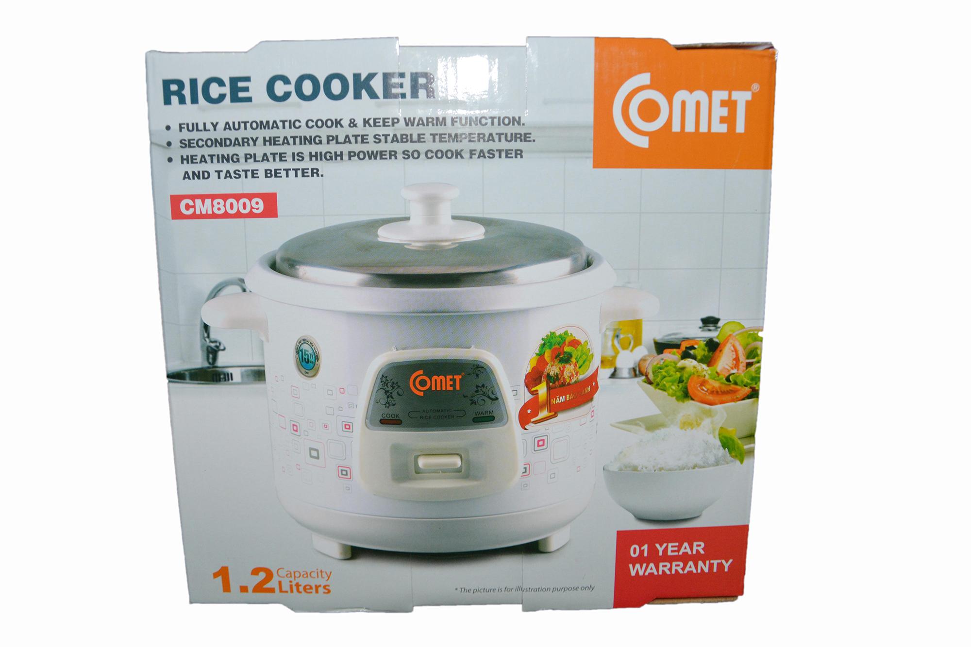 [HCM]Nồi cơm điện nắp rời Comet CM8009 12 Lít
