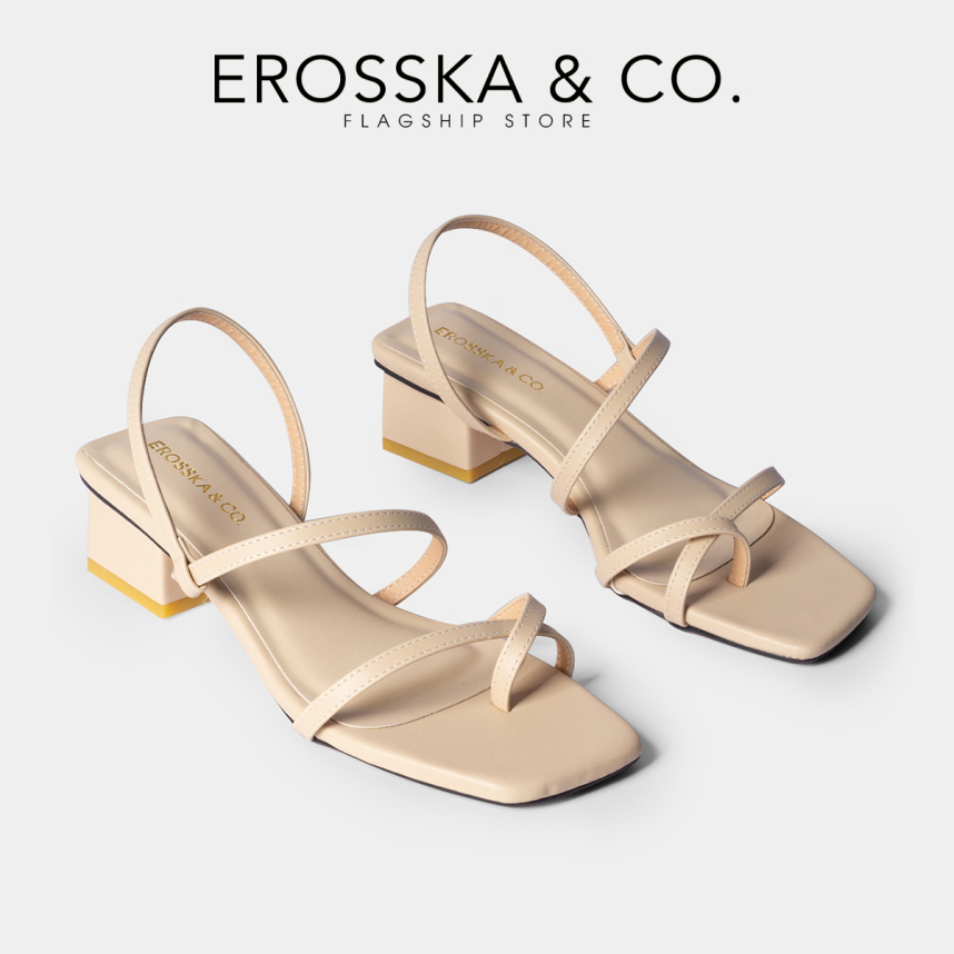 Giày sandal cao gót nữ Erosska kiểu dáng xỏ ngón dây mảnh thời trang cao 5cm EB024 (NU) giá rẻ