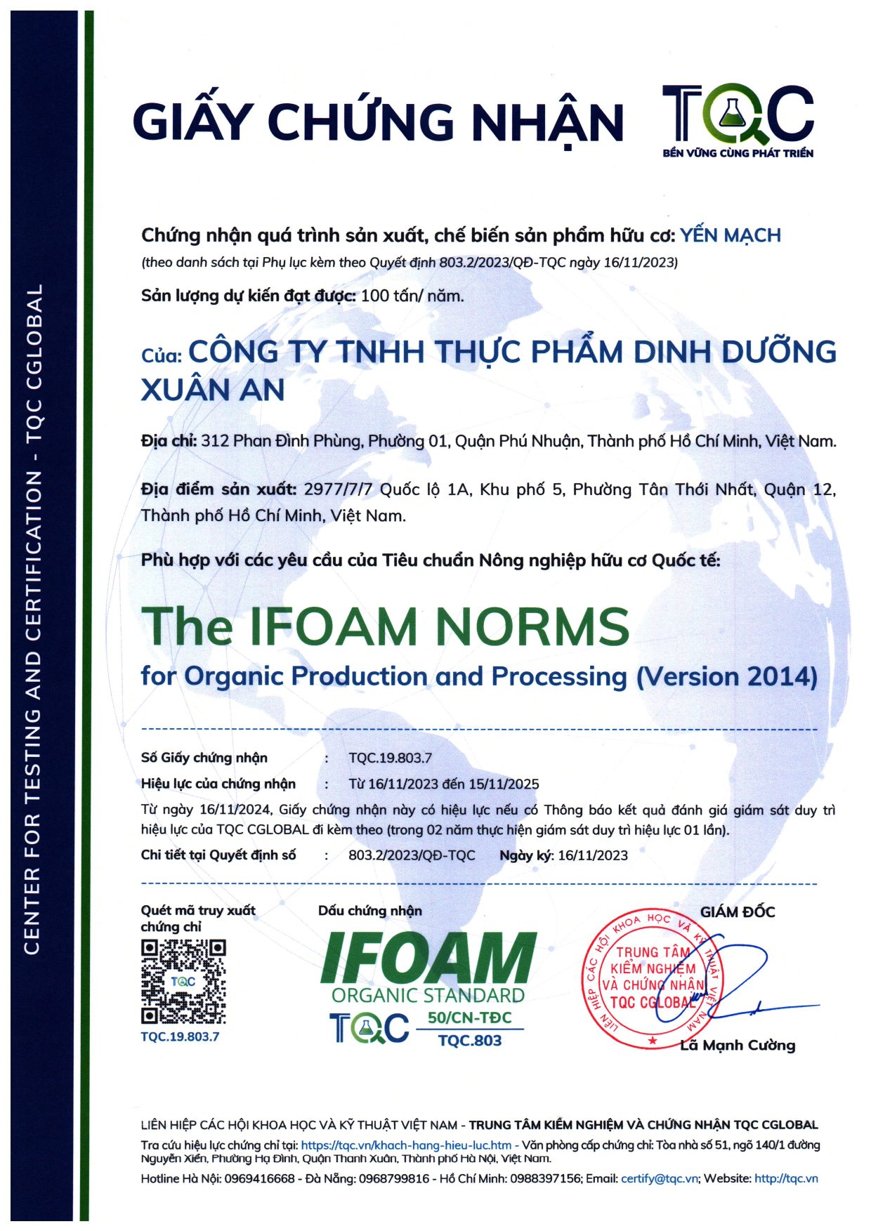 Yến Mạch Hữu Cơ Xuân An [ko đường] Túi 5Kg [cán dẹt] (Giảm 20%)