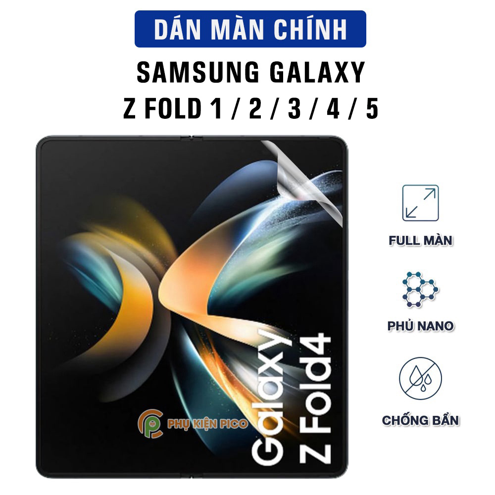 Dán màn hình Samsung Galaxy Z Fold 4 / Z Fold 3 / Z Fold 2 full màn hình chính dẻo trong suốt - Dán dẻo Samsung Galaxy Z Fold 4 5G / Z Fold 5 5G
