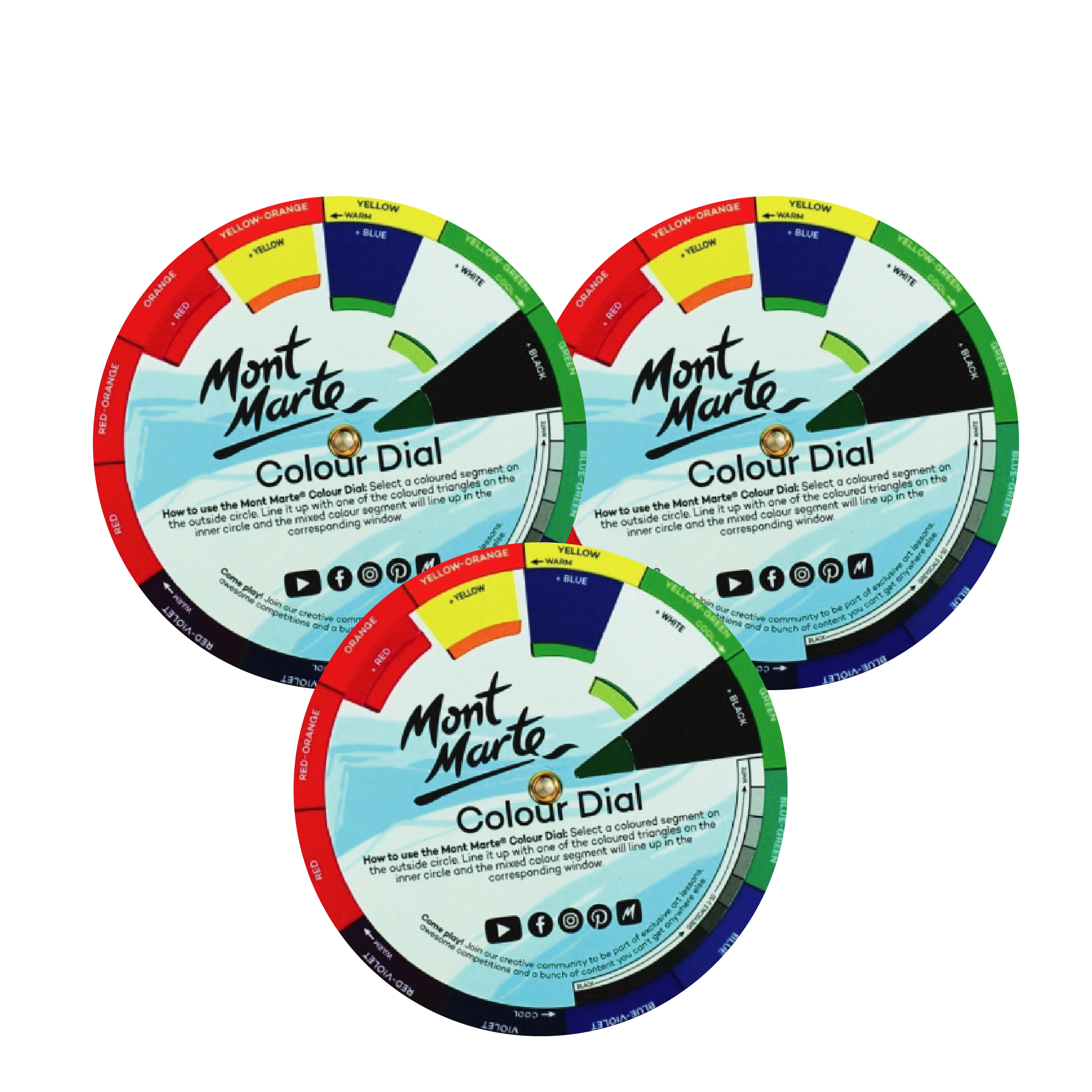 Bảng hướng dẫn pha màu Mont Marte