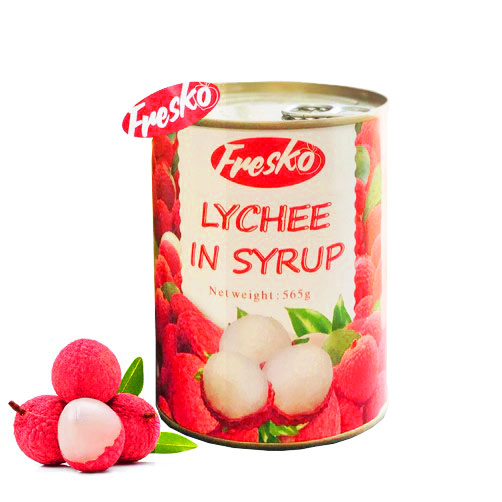 Vải thiều ngâm nước đường Fresko lon 565g