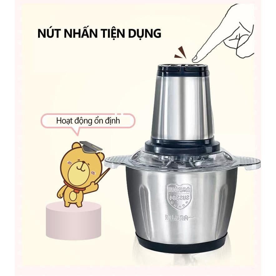 Cối Xay Thịt KITCHEN EXPERT 2L Cối Inox 304 Cao Cấp