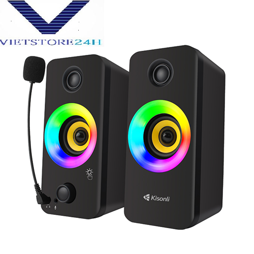 Loa 2.0 kisonli x8 black led