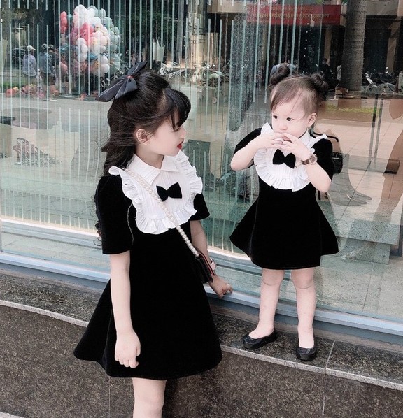 Váy bé gái đầm bé gái đầm công chúa dự tiệc cho bé gái trắng tiểu thư