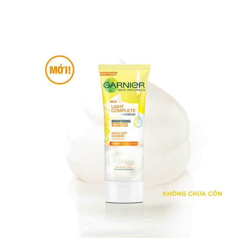 Sữa rửa mặt tạo bọt sáng da Garnier Whip Foam 100ml