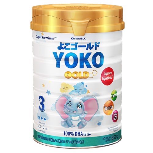 Sữa bột Yoko 3 850g (cho trẻ từ 2 - 6 tuổi)